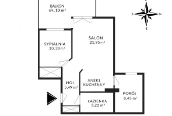 Mieszkanie na sprzedaż w Gdynia Pogórze Tadeusza Kościuszki o powierzchni 52 mkw