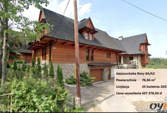 Mieszkanie 77 m2 Zakopane, Jaszczurówka-Bory