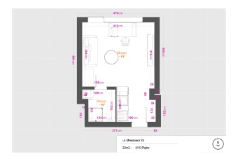 Mieszkanie na sprzedaż w Kraków Śródmieście Janusza Meissnera 33 o powierzchni 22 mkw