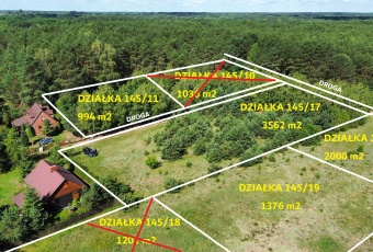 Działka Dzbądzek JEZIORO RZEKA Narew