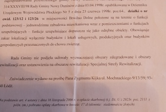 Działka na sprzedaż w Nowy Duninów Brwilno Dolne Rodzinna o powierzchni 841 mkw