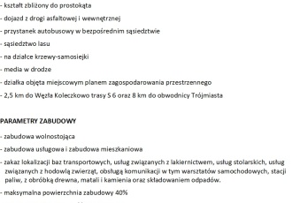 DZIAŁKA BUDOWLANA PRZY LESIE