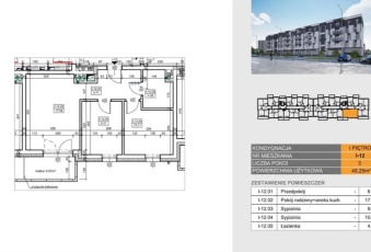 Mieszkanie w nowym bloku przy ulicy Rynkowej. 