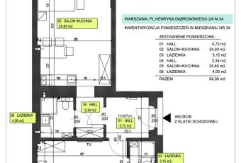 Mieszkanie na sprzedaż w Warszawa Śródmieście Plac Dąbrowskiego o powierzchni 66 mkw