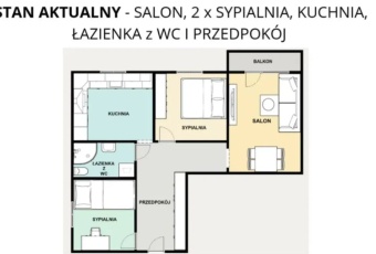 3 pokoje z balkonem - ul.Wojciecha