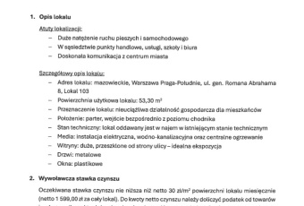Przetarg na najem lokalu użytkowego