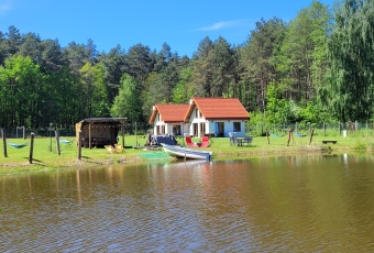 Sprzedam: 1ha + staw + 2 domki 35m2