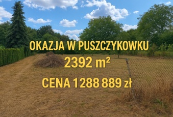 Pilna sprzedaż.Wyjątkowa okazja w Puszczykówku !!!!