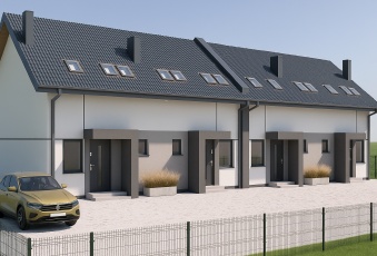 Szeregowiec dwupoziomowy 60 m² + ogródek + strych