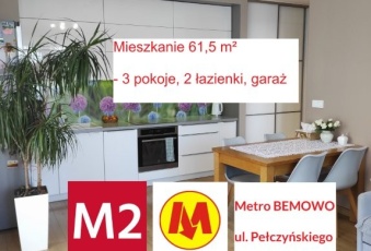 Mieszkanie na sprzedaż, Warszawa mazowieckie - oferta 834290 Kompaktowe mieszkanie 3-pokojowe | 61,5m2 |Metro