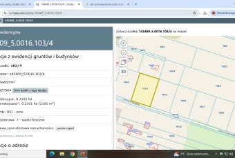 Działka budowlana w Rżyskach