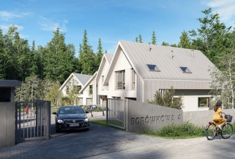 Dom na zamkniętym osiedlu w zielonym Otominie