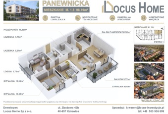 Nowoczesne 4-pokojowe mieszkanie z balkonem M 1.8