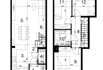 Bezczynszowy segment z ogródkiem obok lasu