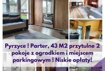 SUPER MIESZKANIE 2 POKJE NA PARTERZE Z MINI OGRODK