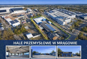 Nowa Cena|Sprzedam Kompleks 3 hal 1398 m²|Mrągowo 