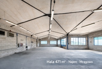 Hala 471 m² | 21 zł/m² |Mrągowo |dostępna od zaraz