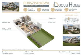 Mieszkanie 2-pokojowe Katowice ulica Bukszpanowa