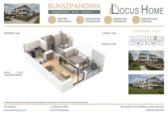 Nowoczesne mieszkanie 2-pokojowe z balkonem