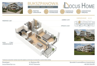 Nowoczesne mieszkanie 2-pokojowe z balkonem