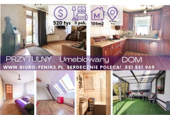 Koniecznie zobacz!Przytulny dom z garażem, tarasem