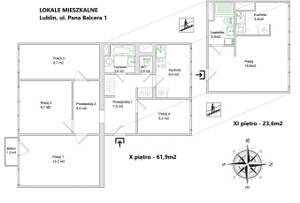 M5: 62m+ NIEZALEŻNE STUDIO 24m/PANORAMA LSM 10/11p