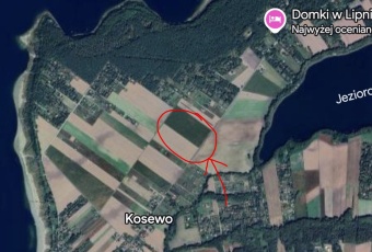 Działki między jeziorem Powidzkim a Kosewskim