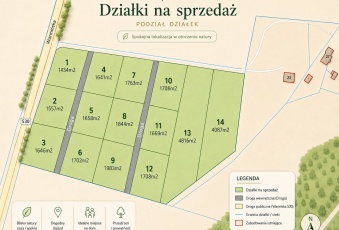 Działki pod Łuktą | Mazury | MPZP | blisko jezior