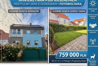 Skwierzynka Przytulny dom z ogrodem i fotowoltaiką