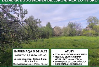 Działka budowlana Bielsko-Biała, Aleksandrowice