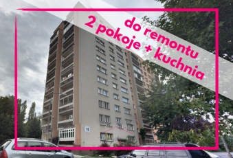 2 pokoje ✩ OSOBNA KUCHNIA ✩ balkon ✩ DO REMONTU